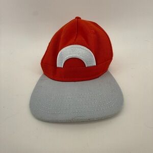 POKEMON Half Logo Orange Gamer Ball Cap Adjustable Hat Snapback Youth Osfm 2017